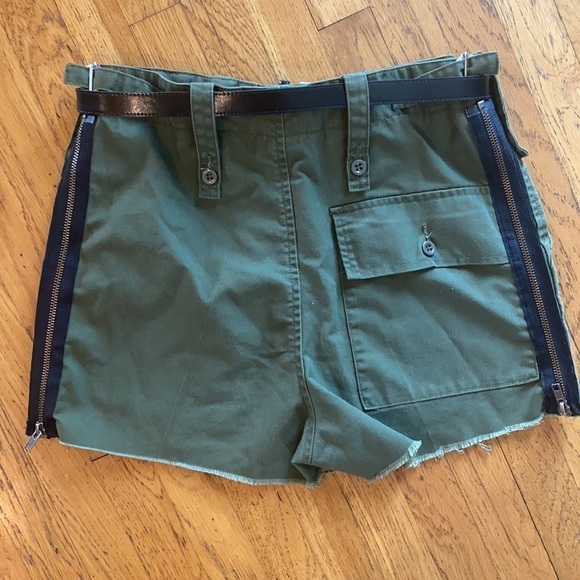 FURST OF A KIND Army Green Cargo Zipper Shorts Size Small - Picture 2 of 9